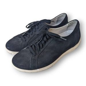 Dansko Leela Black Suede Lace Up Sneakers